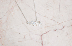 Whale Silver Origami Geometric Necklace