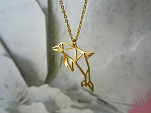 Dolphin Gold Organic Animal Necklace
